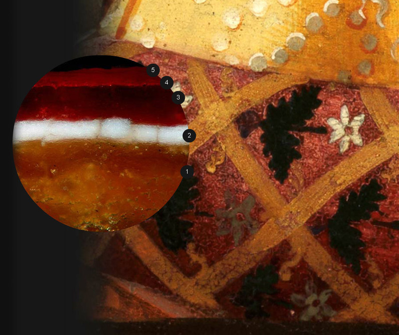 Detail of the microsample taken from the dress